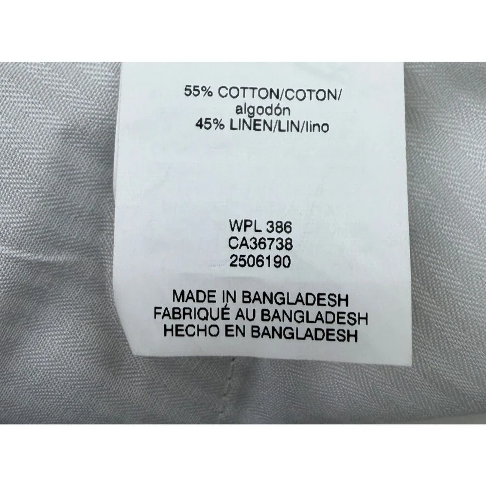 $95 NEW KENNETH COLE REACTION Mens 30x32 Beige Cotton/Linen Khaki/Chino Pants - Picture 4 of 10